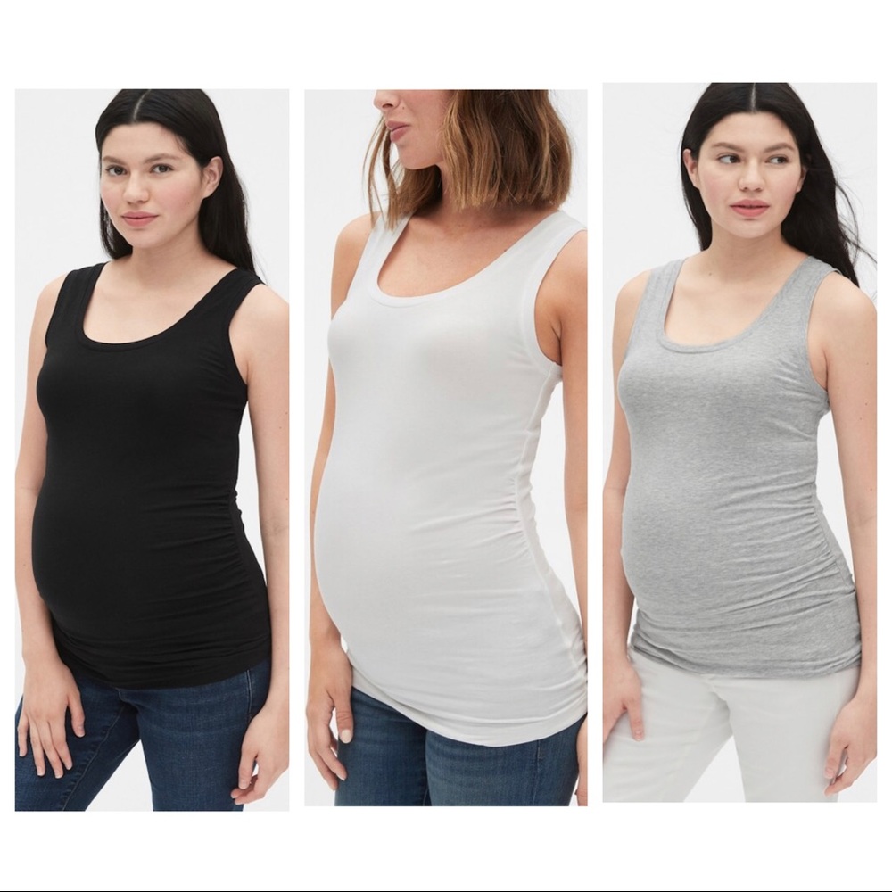 NWT GAP Maternity Pure Body Tank Tops - Bundle of 3